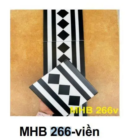 Gạch bông viền pocelain, KT 200x200mm, mã MHB266 (25v/thùng/1m2)