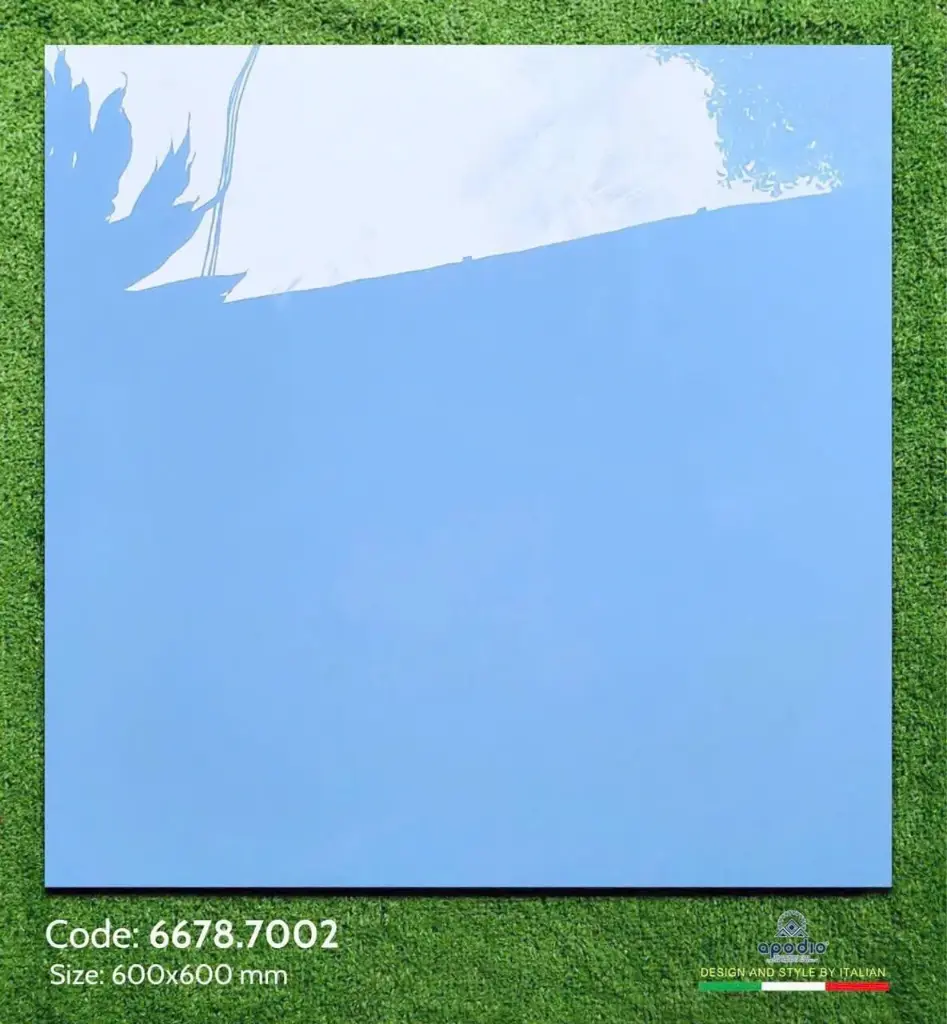 [DSC-6678.76002] Gạch ốp lát bóng phẳng màu xanh dương, KT 600x600mm, mã 6678.76002 (4v/thùng/1.44m2)