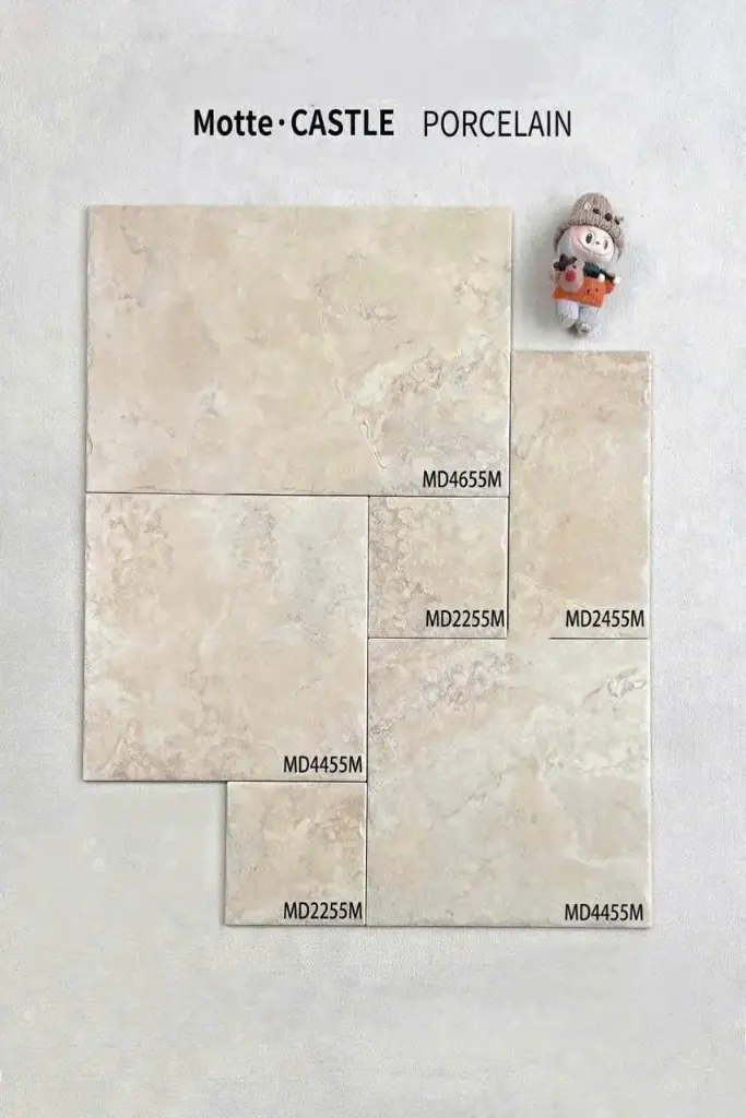[DSC-MD55-HB] Gạch mix size men mờ xương porcelain, KT 200x200, 400x400, 200x400 mm mã MD55-HB