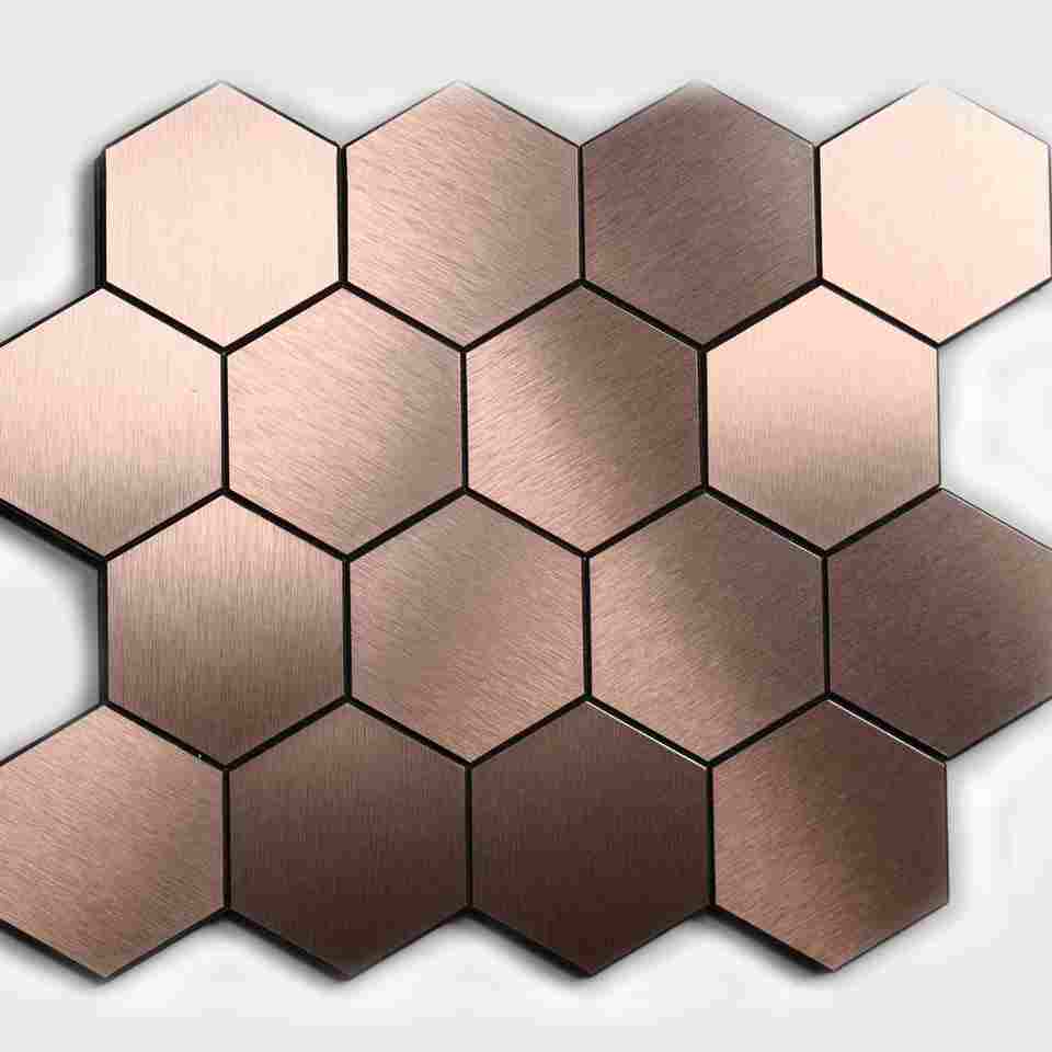 [DSC-2607-52187] Gạch Mosaic Kim Loại Lục Giác TumaQ TUB001 - Trang Trí Nội Thất Cao Cấp