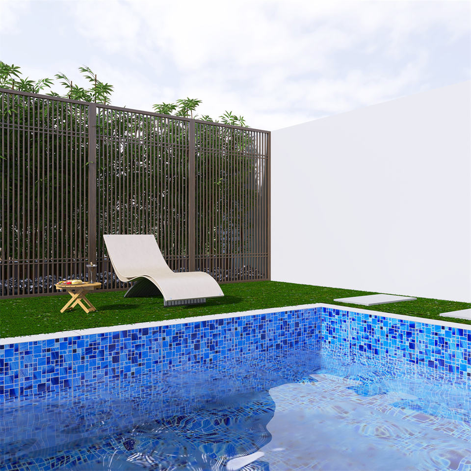 [DSC-2607-81987] Gạch Mosaic Thủy Tinh Cobalt Blue Bosaier BH333 - Lát Bể Bơi & Tường Nội Thất