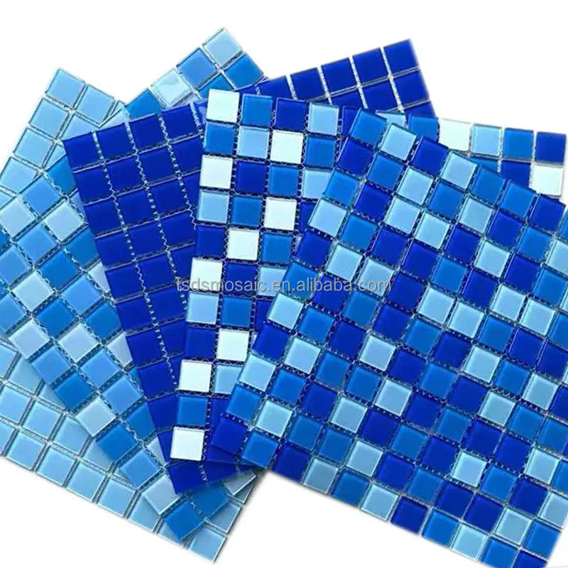 [DSC-2607-39135] Gạch Mosaic Thủy Tinh DS DSSG23214 - Lát Bể Bơi Đa Màu 300x300mm
