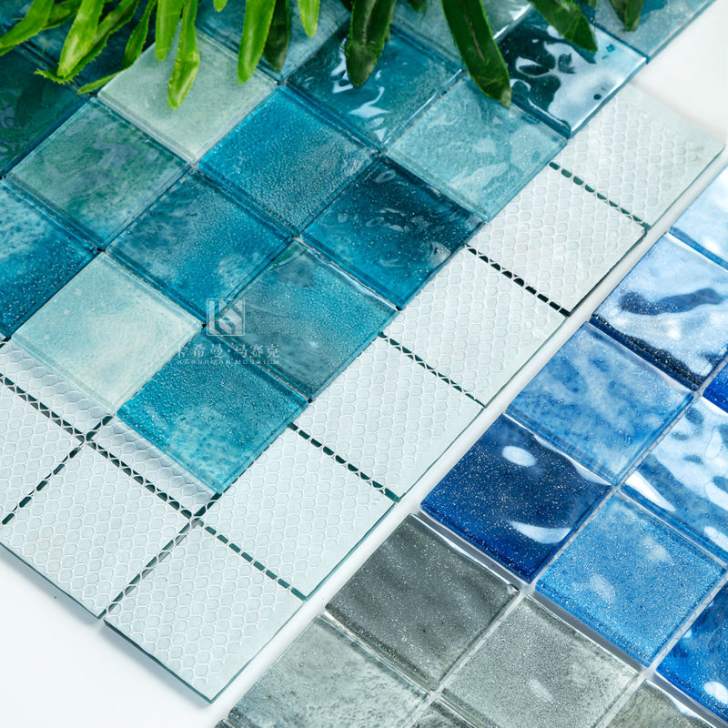 [DSC-2607-41109] Gạch Mosaic Pha Lê Inkjet Rainbow Glass Kahiman 298x298mm