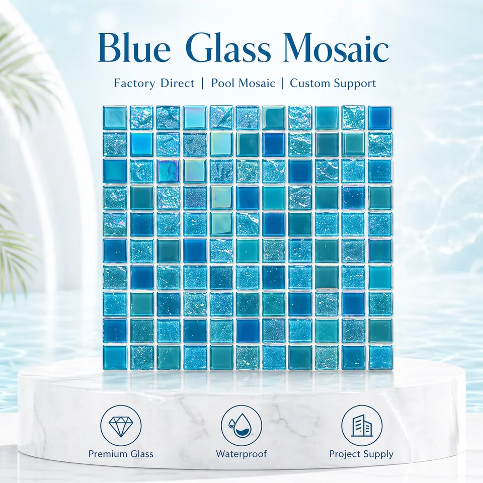 [DSC-2607-55364] Gạch Mosaic Thủy Tinh KST 4mm - Trang Trí Bể Bơi, Phòng Tắm, Nhà Bếp