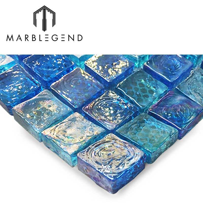 [DSC-2607-33407] Gạch mosaic thủy tinh ánh xà cừ ốp bể bơi âm đất, giá sỉ tại nhà máy