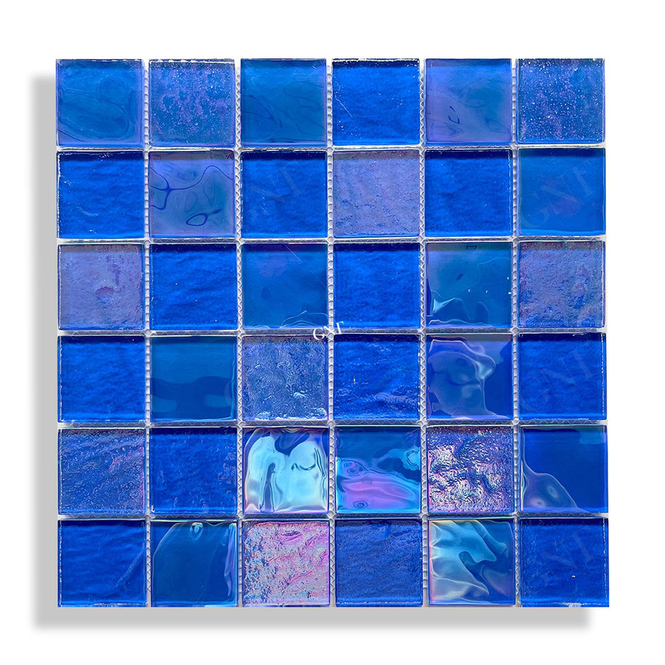 [DSC-2607-11511] Gạch Mosaic Thủy Tinh Iridescent Xanh GNT KGC14 cho Bể Bơi