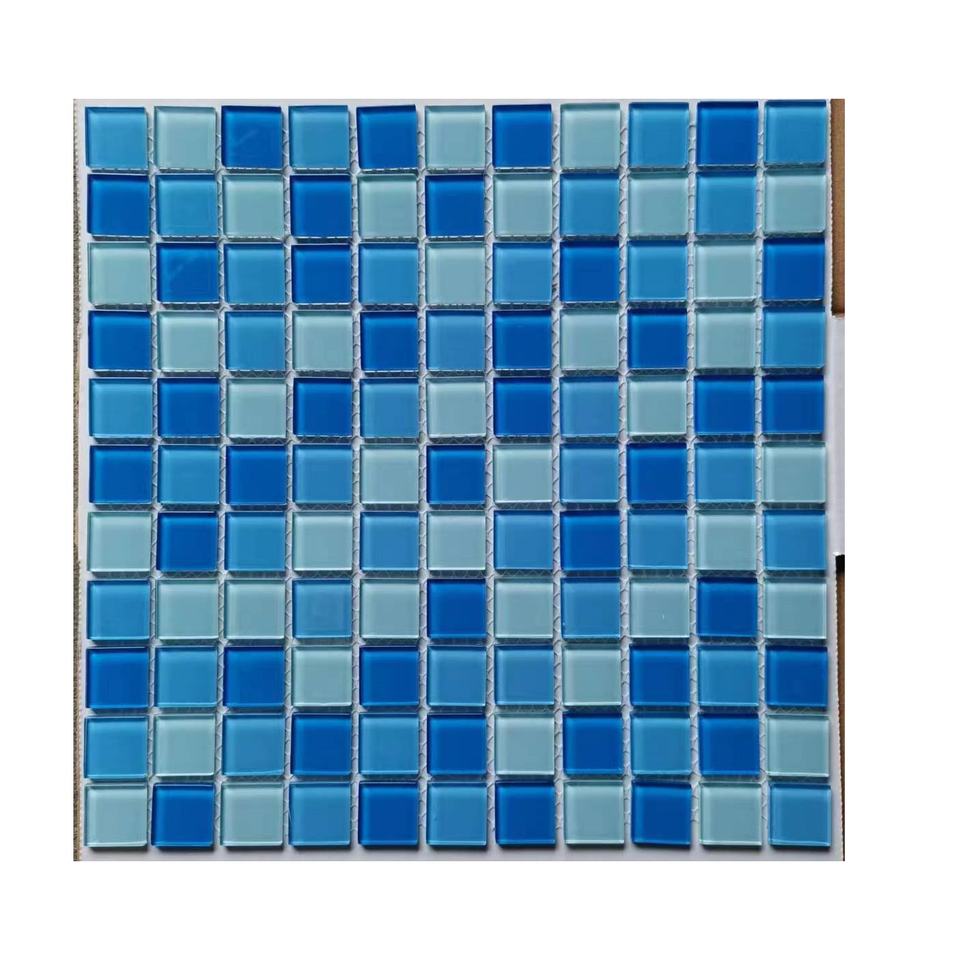 [DSC-2607-80206] Gạch Mosaic Thủy Tinh First Stone - Lát Bể Bơi Màu Xanh Nhạt