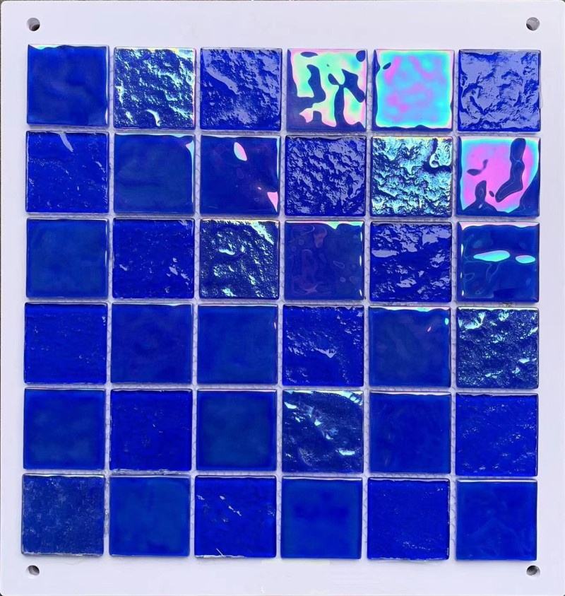 [DSC-2607-64733] Gạch Mosaic Thủy Tinh BJD 48x48mm Xanh Dương Cho Bể Bơi