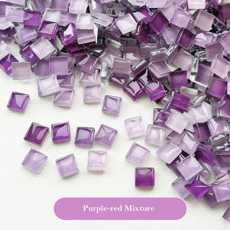 [DSC-2607-17410] Gạch Mosaic Thủy Tinh Crystal JHY-SD-01 Màu Tím - DIY Trang Trí Nhà