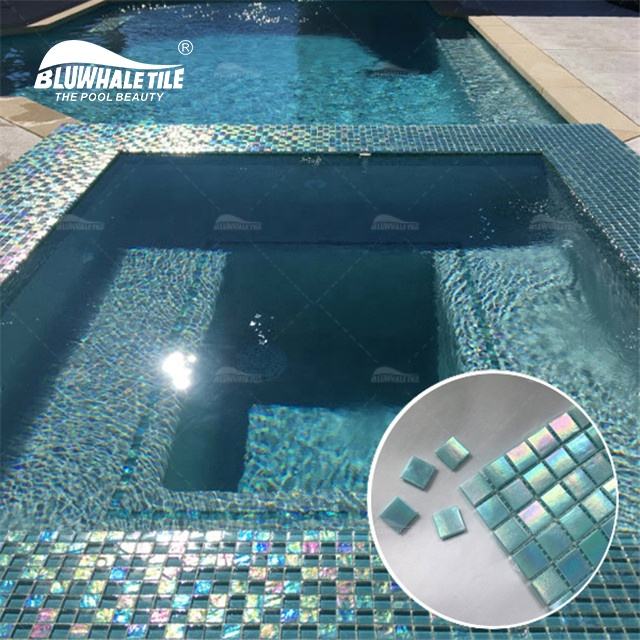 [DSC-2607-57296] Gạch Mosaic Bluwhale Hot Melt Glass - Lát Bể Bơi, Spa, Phòng Tắm