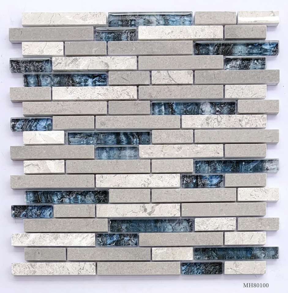 [DSC-2607-80684] Gạch mosaic thủy tinh màu sắc sống động Buildlovehomes trang trí tường phòng tắm