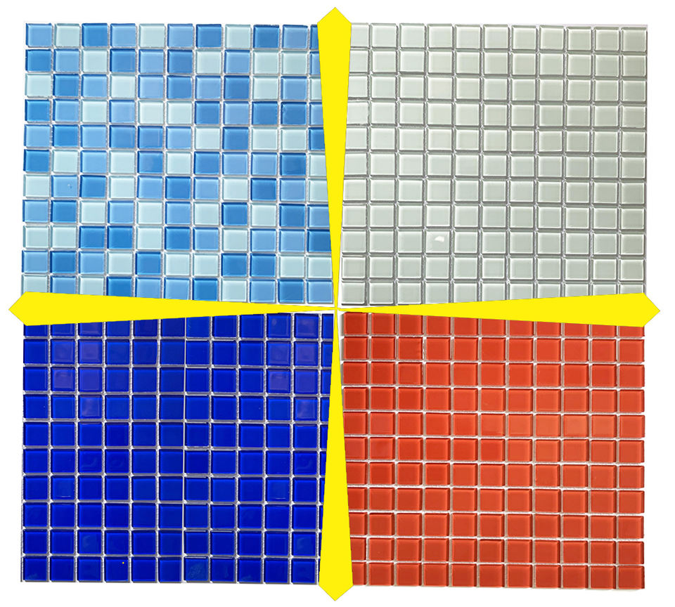 [DSC-2607-78774] Gạch Mosaic Pha Lê Rainbow Crystal Glass 28x28mm - Trang Trí Nội Ngoại Thất