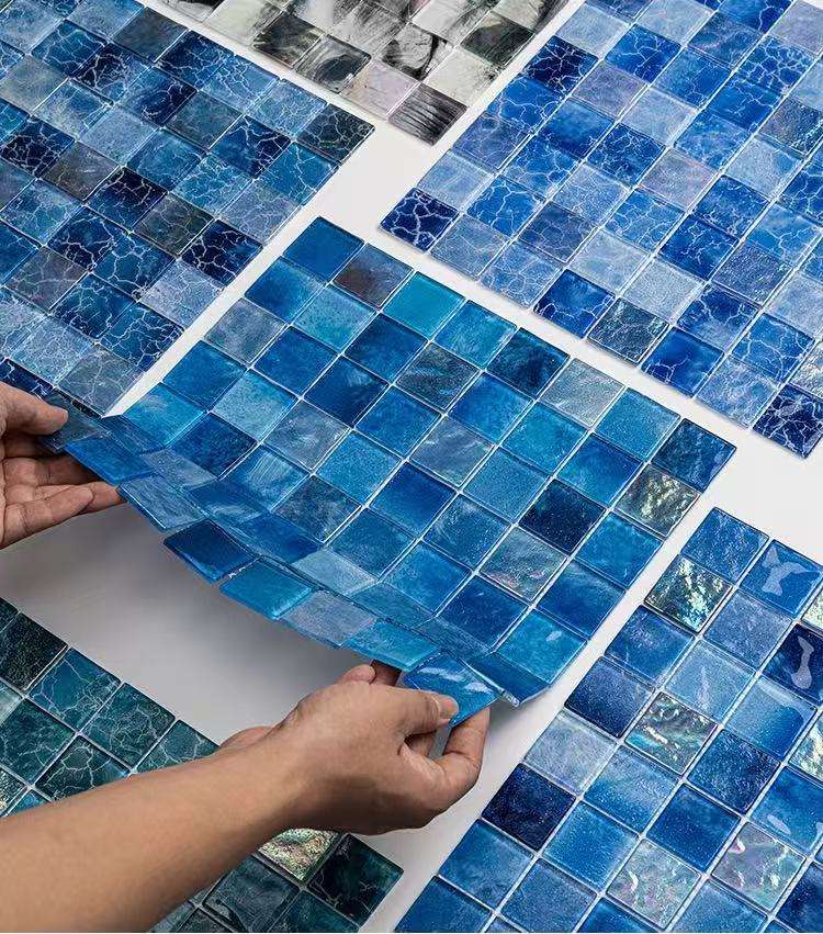 [DSC-2607-39641] Gạch Mosaic Thủy Tinh Inkjet FSEMINENT Cho Bể Bơi 298x298x4mm