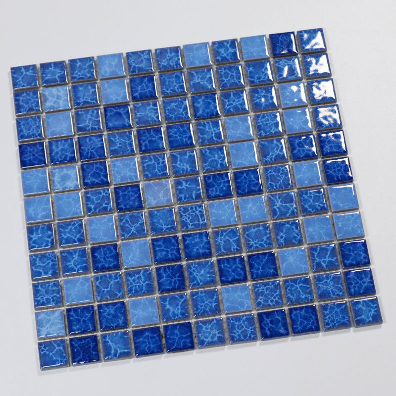 [DSC-2607-78008] Gạch Mosaic Thủy Tinh Bể Bơi IPOOLSPA 3D Màu Hỗn Hợp 300x300mm