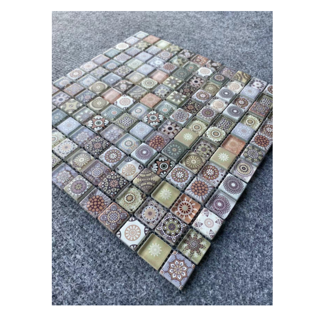 [DSC-2607-52350] Gạch Mosaic Thủy Tinh PARCOS Mix Color 300x300mm - Trang Trí Nội Thất Hiện Đại
