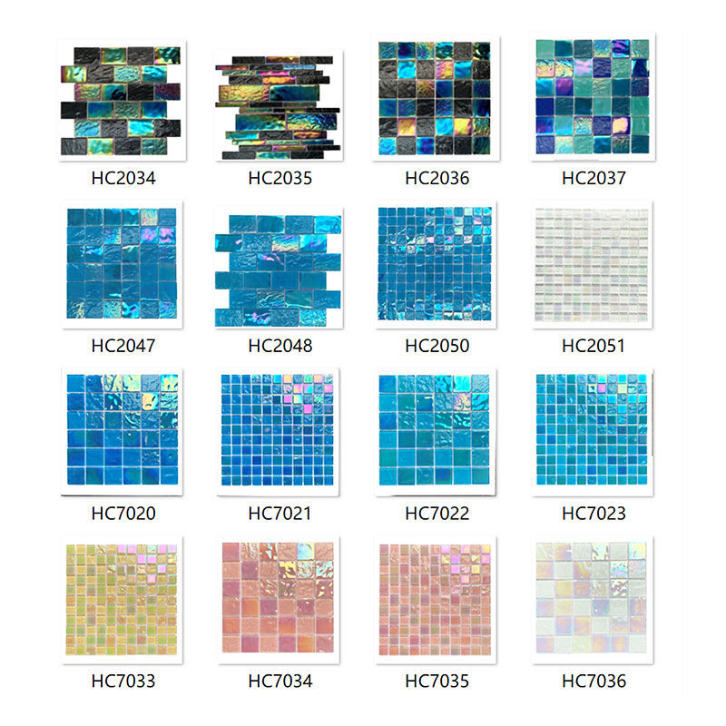 [DSC-2607-21748] Gạch Mosaic Bể Bơi Crystal Glass JOY HC2051 - Iridescent 300x300mm
