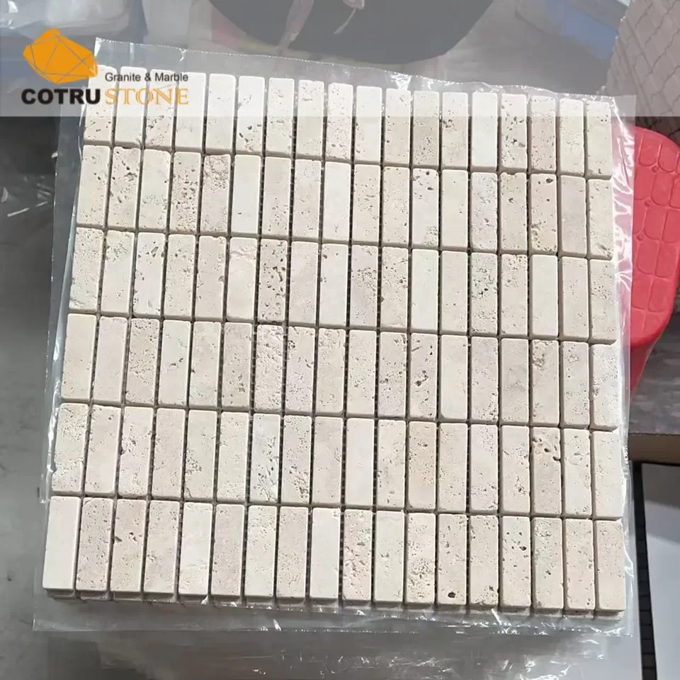 [108112856739] Gạch Mosaic Cotrustone Beige Travertine