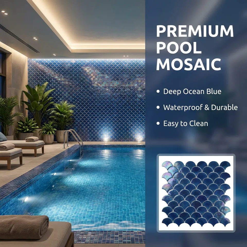 [DSC-2607-15616] Gạch Mosaic Vảy Cá Đá Hoa Cương Junsente JSTW003 - Chống Nước Sang Trọng