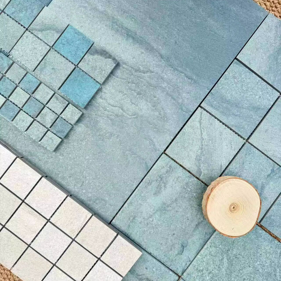 [DSC-2607-84765] Gạch Mosaic Bể Bơi CARIA HOME DECOR DESA 300x600mm - Đá Xanh Matte