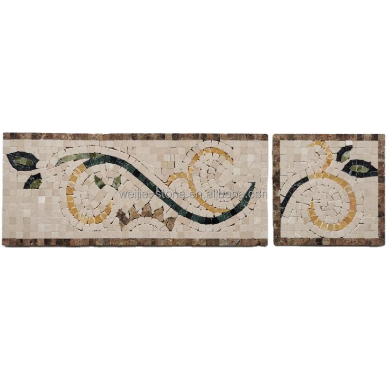 [DSC-2607-25772] Catalogue gạch viền huy hiệu mosaic đá marble