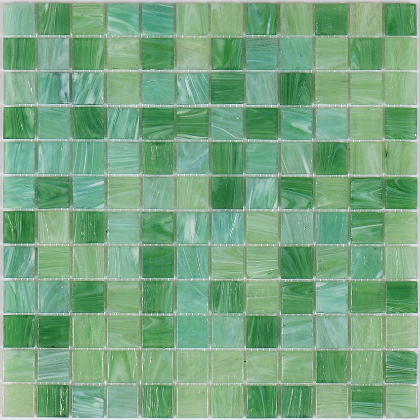 [DSC-2607-88045] Gạch mosaic kính màu xanh cho hồ bơi, khách sạn và nhà bếp