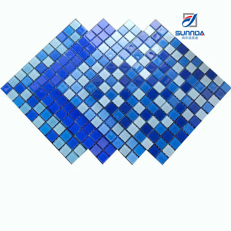 [DSC-2607-84549] Gạch mosaic ceramic ốp hồ bơi màu xanh, men bóng, dùng cho lòng hồ, chất lượng cao, giá xuất xưởng