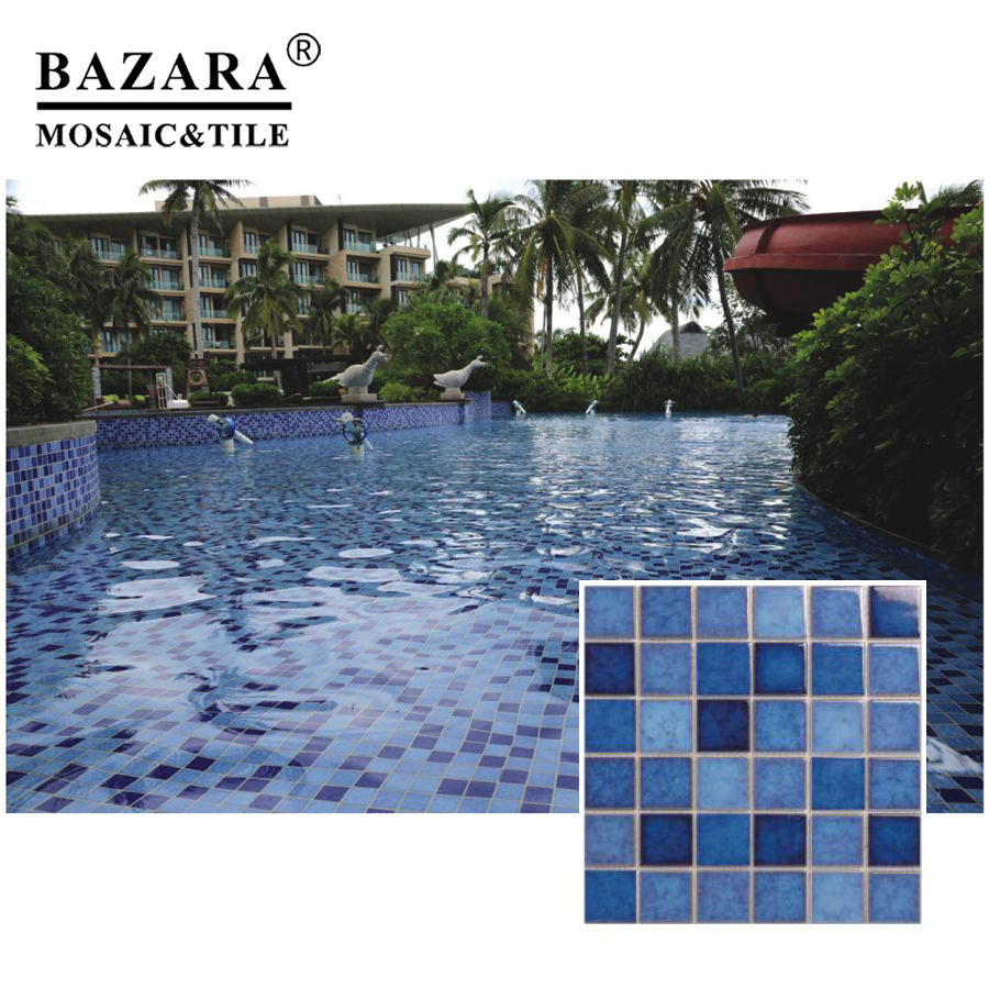 [DSC-2607-51911] Gạch mosaic ceramic viền bể bơi