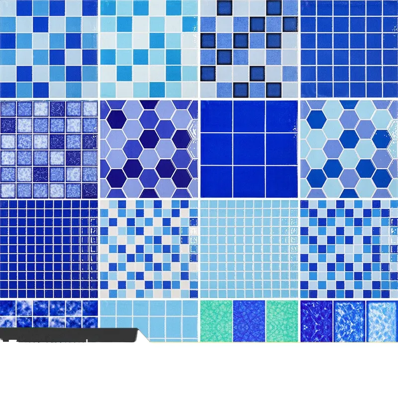 [DSC-2607-31970] Gạch Mosaic Gốm Hiện Đại Chống Axit cho Bể Bơi Villa & Khách Sạn