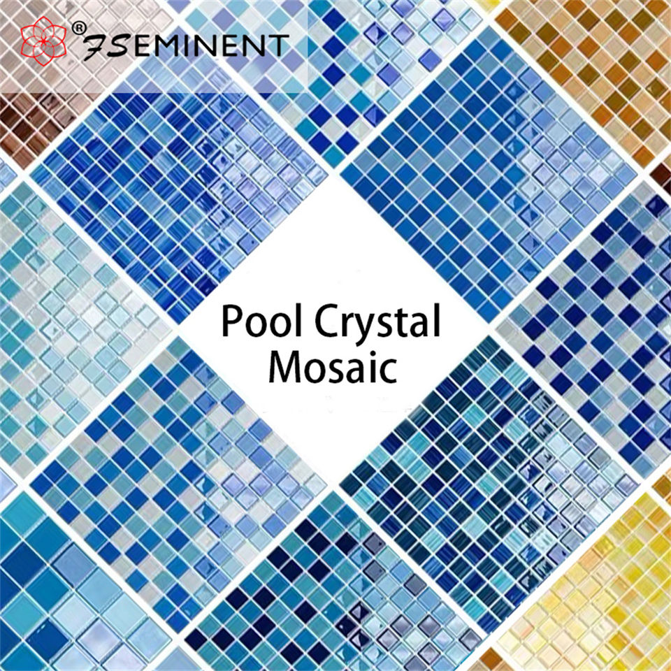 [DSC-2607-52104] Gạch mosaic kính hồ bơi FSEMINENT 300x300 mm, dày 4 mm