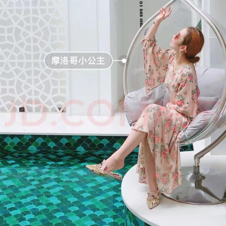 [DSC-2607-18351] Gạch Mosaic Ceramic Hình Quạt Nứt Băng Cho Bể Bơi Nội Thất
