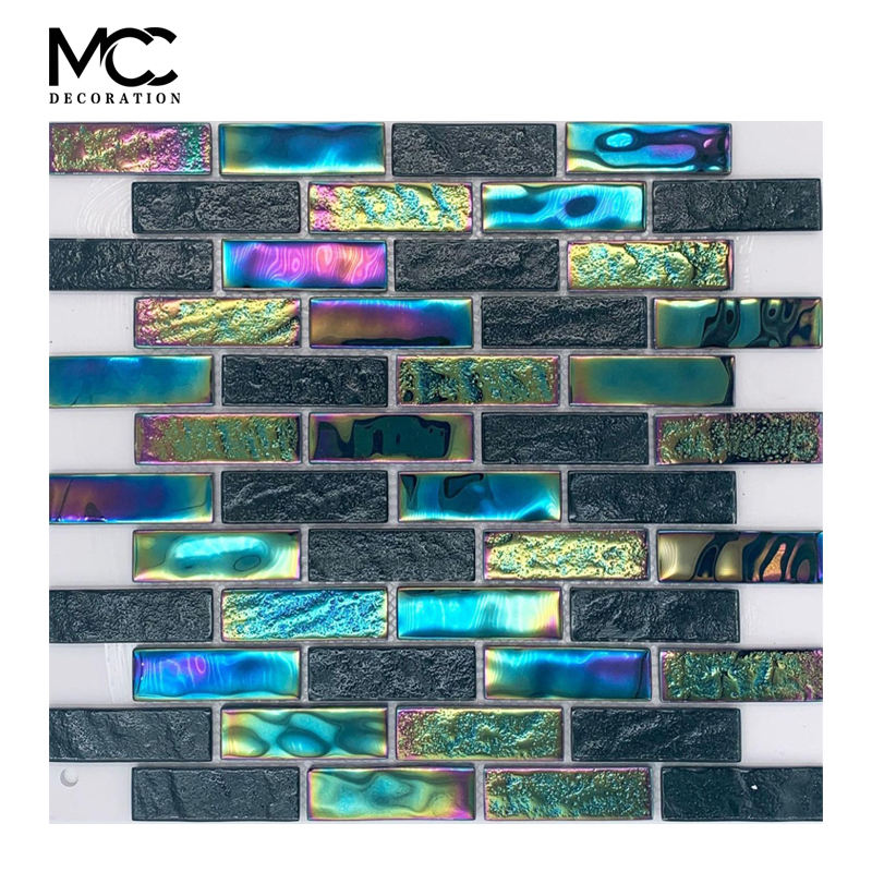 [DSC-2607-32720] Gạch mosaic kính pha lê màu LX stone 300 x 300 mm chống nước phong cách hiện đại