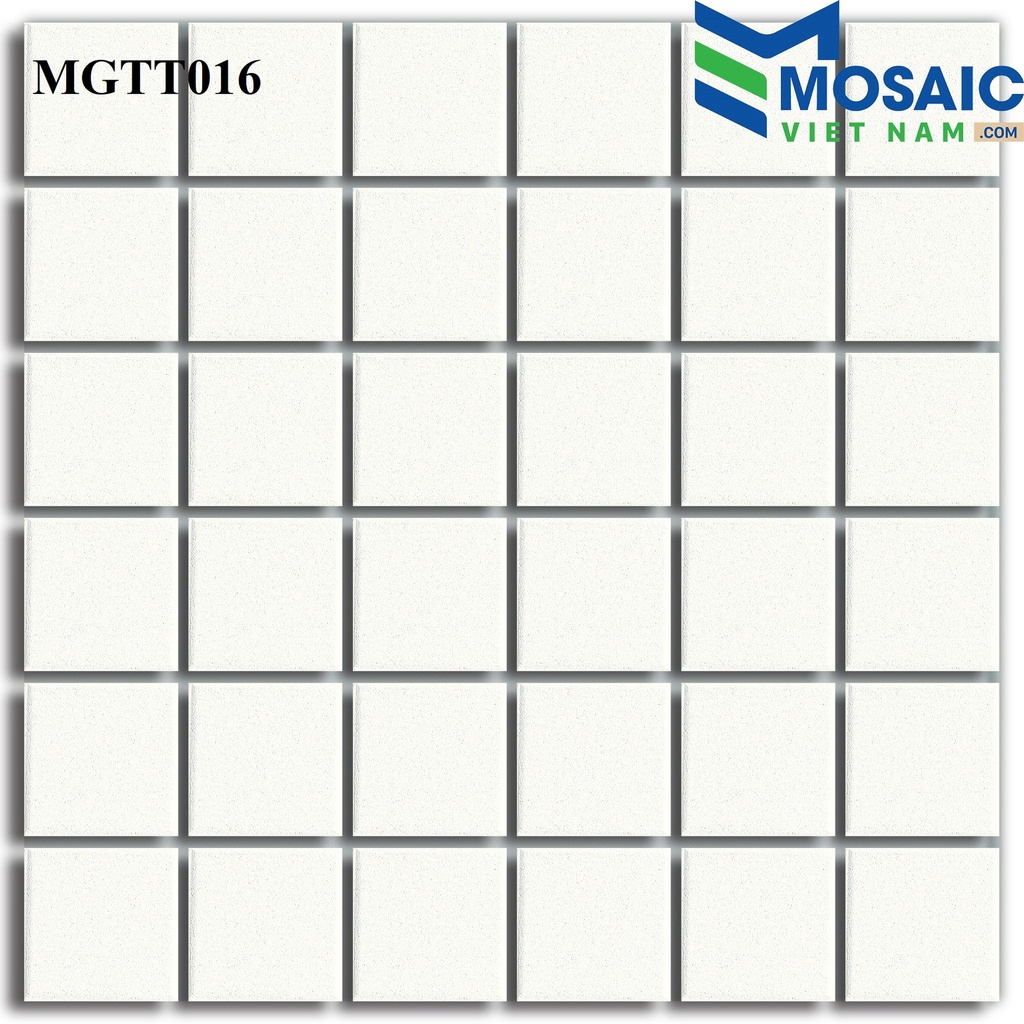 [DSC-2608-99611] Gạch Mosaic Gốm sứ men trắng sần 48X48 MGTT016