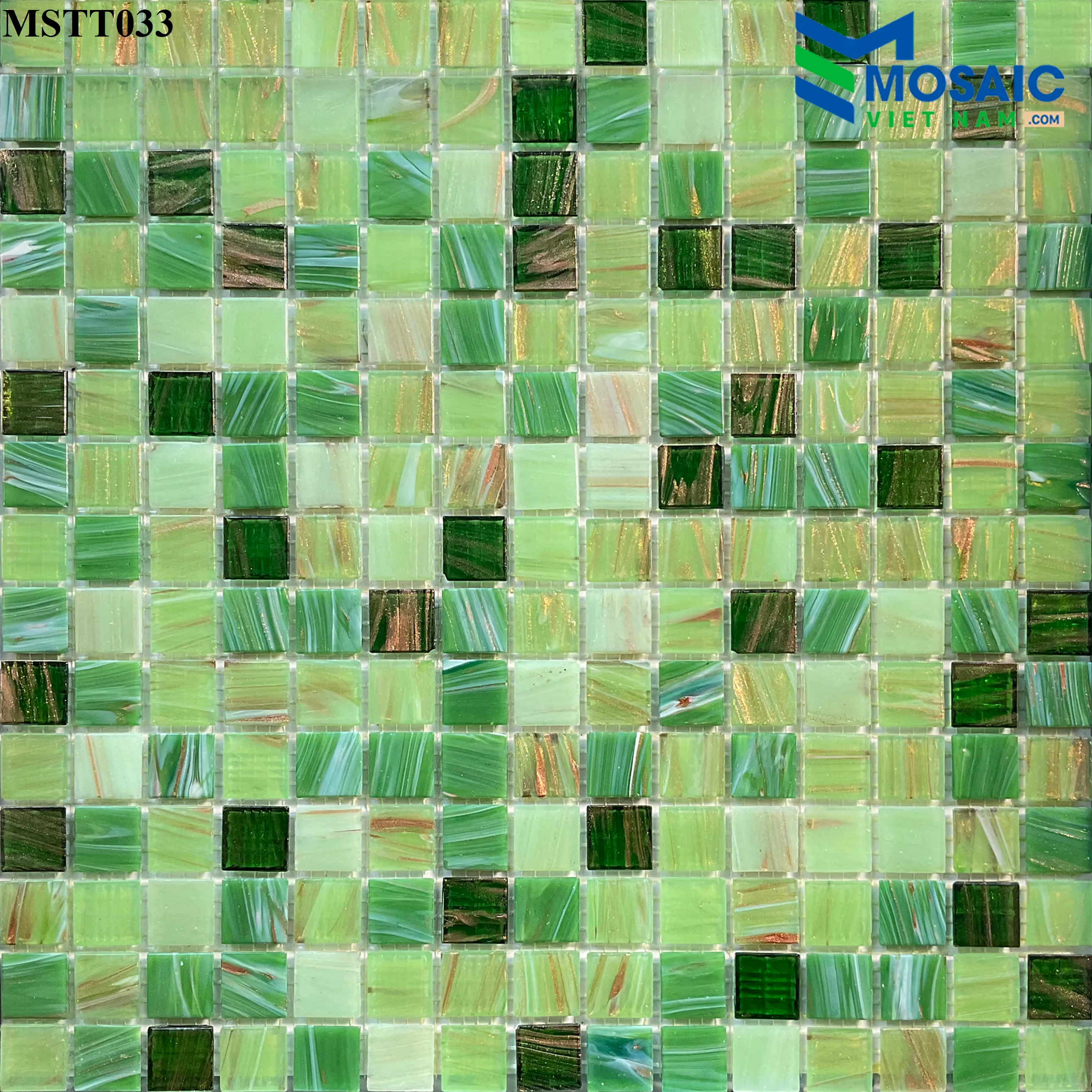 [DSC-2608-25109] Gạch Mosaic Thủy Tinh Xà Cừ Cao Cấp;20*20*4mm MSTT033