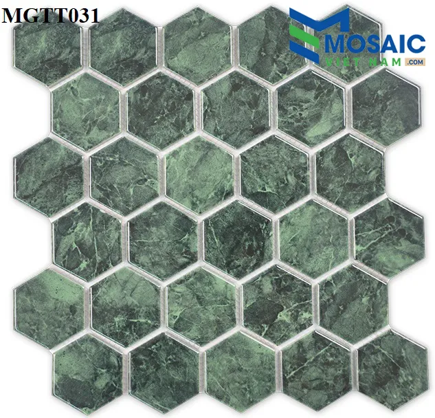 [DSC-2608-70225] Gạch Mosaic Gốm sứ lục giác men bóng 53×6 MGTT031