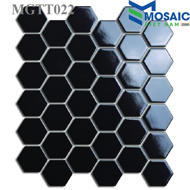 [DSC-2608-41602] Gạch Mosaic Gốm sứ lục giác men bóng 53×6 MGTT022