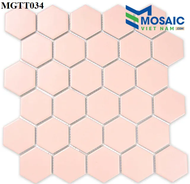 [DSC-2608-42144] Gạch Mosaic Gốm sứ lục giác men bóng 53×6 MGTT034