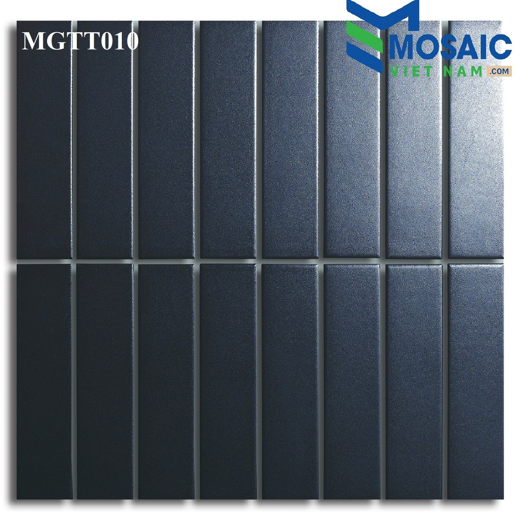 [DSC-2608-49807] Gạch Mosaic Gốm thẻ đen mờ 32.5x145mm MGTT010