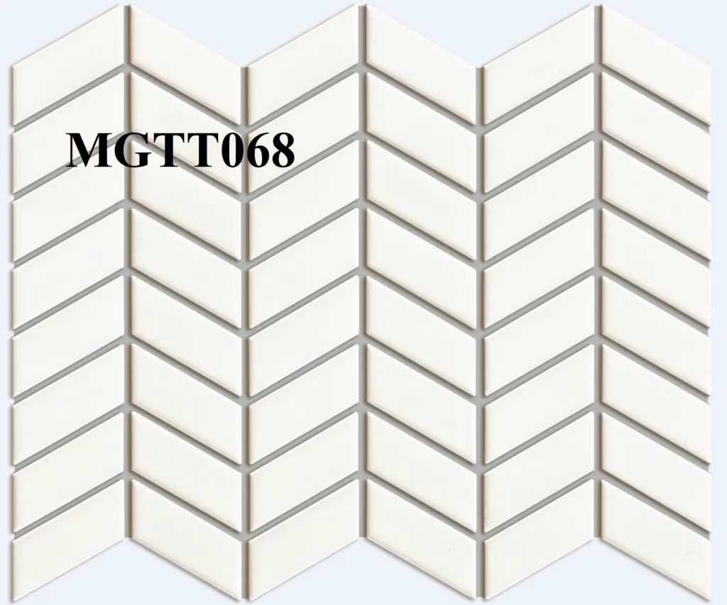 [DSC-2608-43693] Gạch Mosaic Gốm Xương Cá Trắng MGTT068