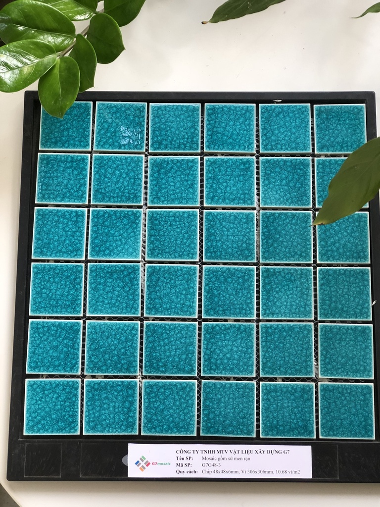 [DSC-2608-67158] Gạch Mosaic Gốm Sứ Men Rạn G748036