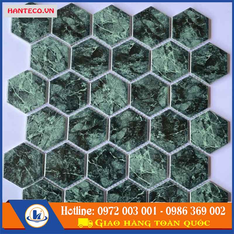 [DSC-2608-64460] GẠCH MOSAIC LỤC GIÁC MÀU XANH PHỤC CỔ P59M02 | HÀNG A1