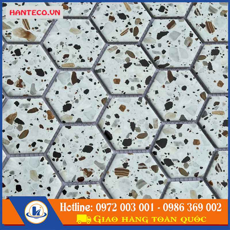 [DSC-2608-51772] GẠCH MOSAIC LỤC GIÁC KHẢM ĐÁ P59M66 | SIZE VỪA | A1