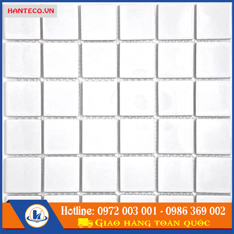 [DSC-2608-99256] GẠCH MOSAIC GỐM ỐP TƯỜNG MÀU TRẮNG HTCG 016 | A1