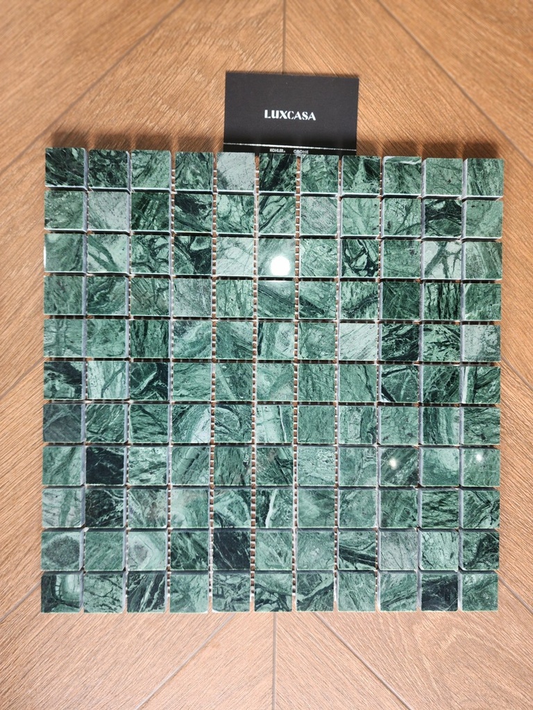 [DSC-2608-83257] Gạch mosaic đá tự nhiên màu xanh rêu RSBM04