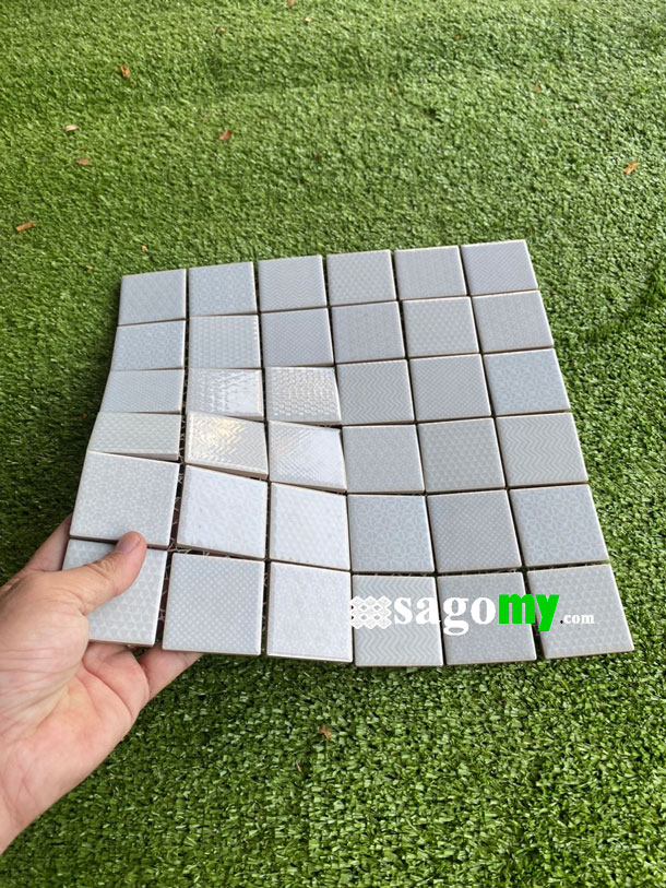 [DSC-2608-24097] Gạch Mosaic Vuông Hoa Văn Xanh Biển