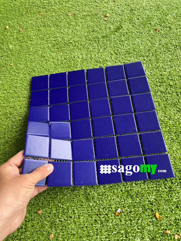 [DSC-2608-77859] Gạch Mosaic Vuông Xanh Dương Mờ