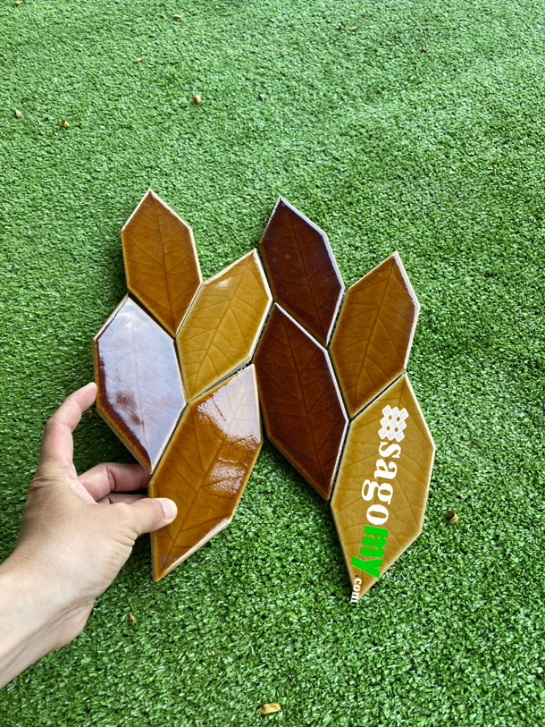 [DSC-2608-21816] Gạch Chiếc Lá Vàng Nâu Vàng Nhạt