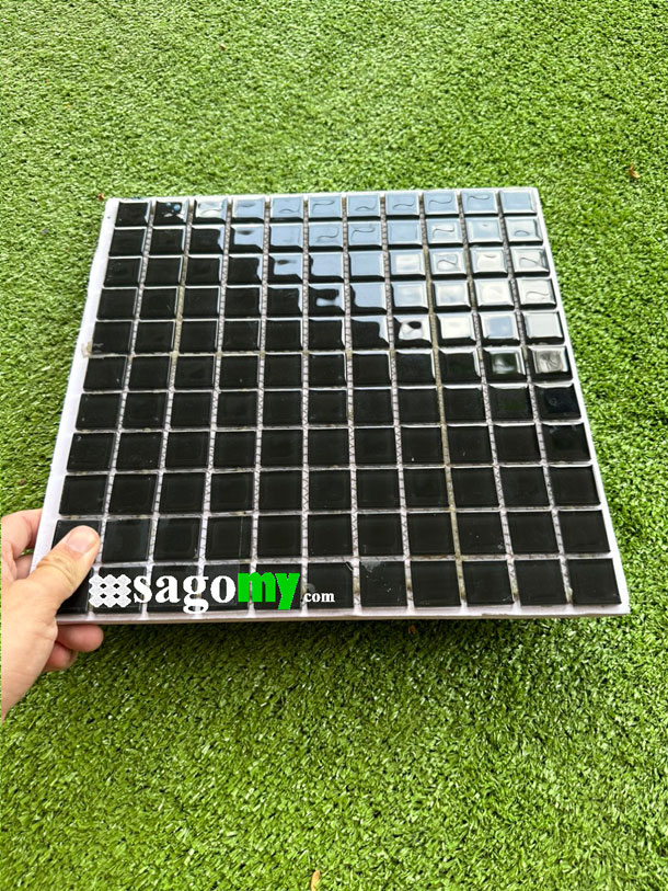 [DSC-2608-13252] Gạch Mosaic Thủy Tinh Màu Đen