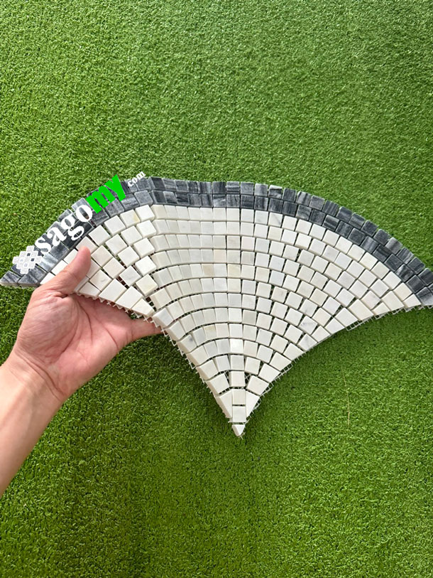 [DSC-2608-52026] Gạch Mosaic Vảy Cá Đá Tự Nhiên