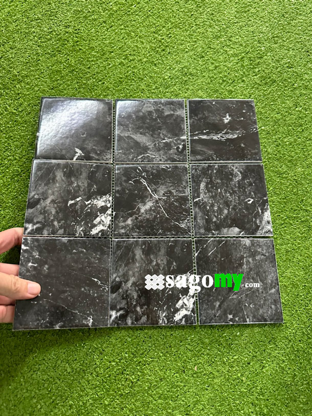 [DSC-2608-93264] Gạch Mosaic 10x10 Cm Màu Đen Bóng Vân Đá