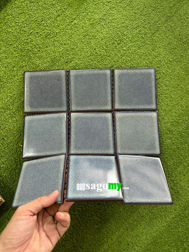 [DSC-2608-55522] Gạch Ốp Trang Trí Màu Xám Xanh Cổ Điển Mosaic Vuông
